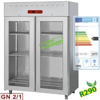AD2N/H2G-R2 (25) Kühlschrank Umluft 1400 Liter, 2 Glastüren GN 2/1